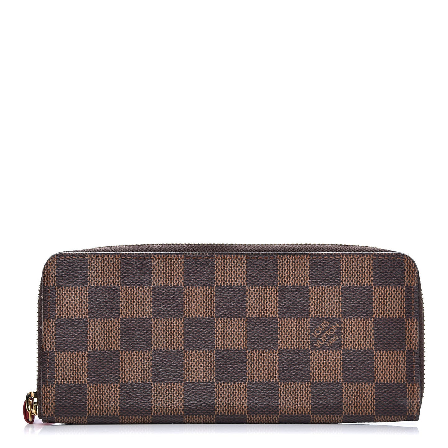 Damier Ebene Clemence Wallet Cherry