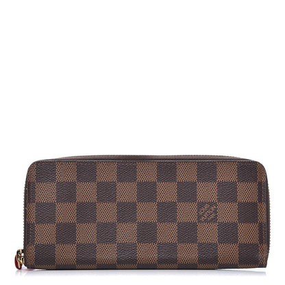 Louis Vuitton Damier Ebene Clemence Wallet Cherry 1 of 7