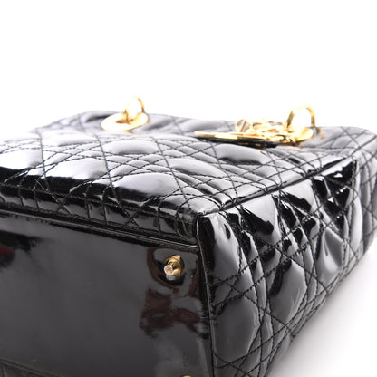 Christian Dior Patent Cannage Medium Lady Dior Black 6 of 13