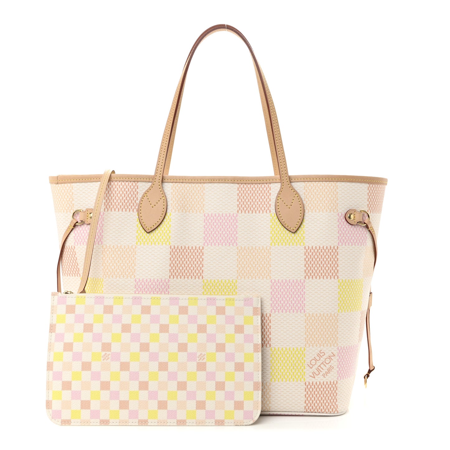 Damier Giant Neverfull MM Peach