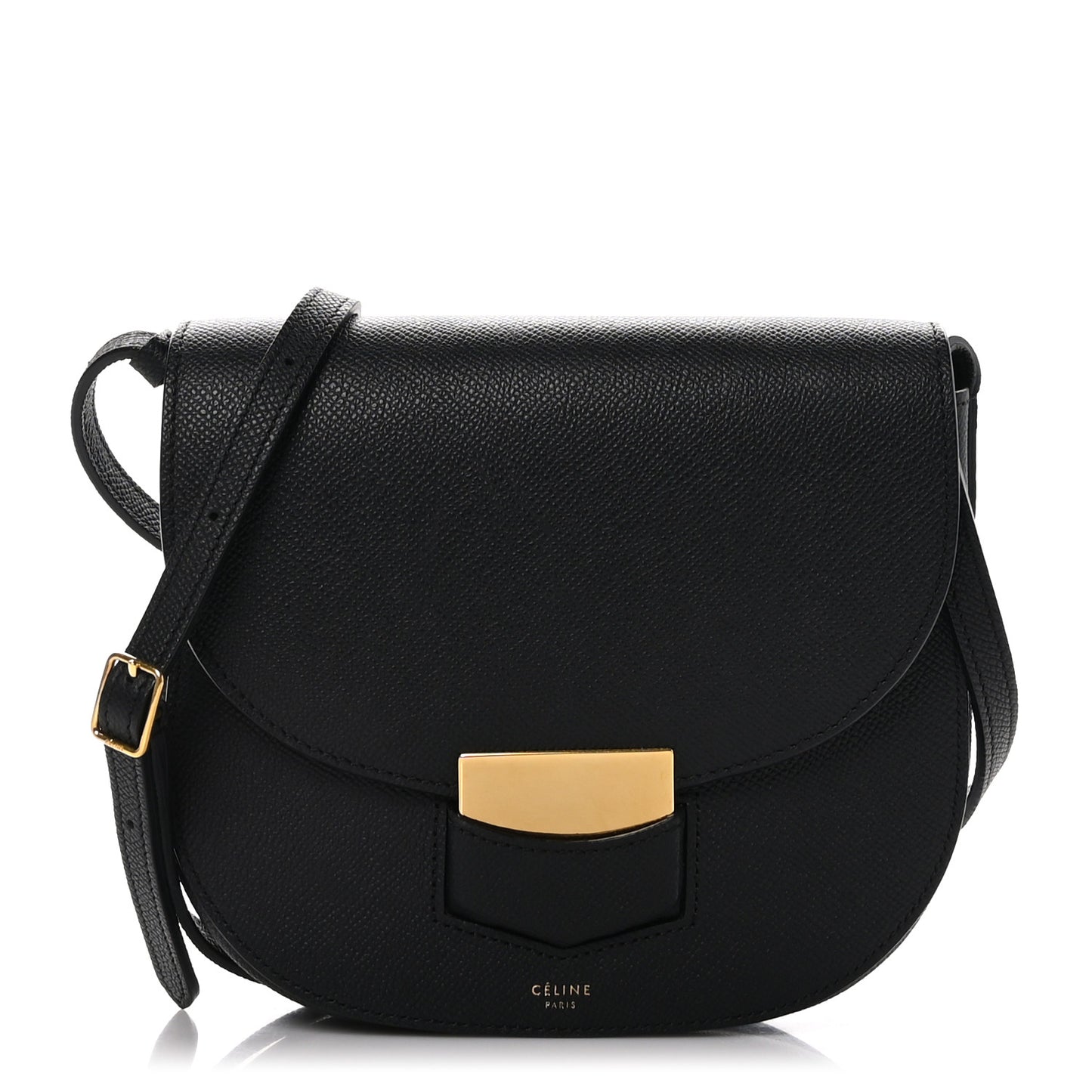 Baby Grained Calfskin Small Trotteur Black