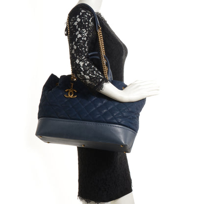Chanel Iridescent Grained Calfskin Large Tote Blue 2 of 7