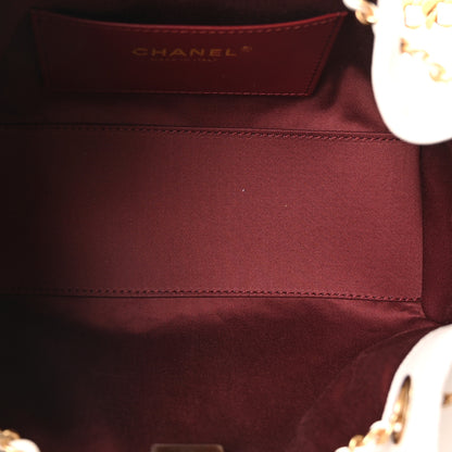Chanel Caviar Quilted Mini Chanel 25 Handbag White 5 of 10