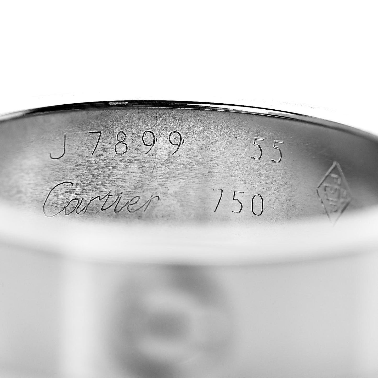 18K White Gold 5.5mm LOVE Ring 55 7.25