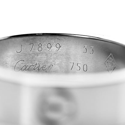 Cartier 18K White Gold 5.5mm LOVE Ring 55 7.25 4 of 4