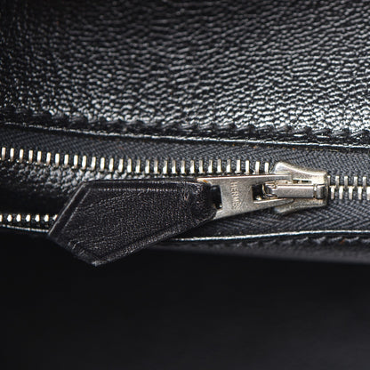 Hermes Toile Box Potamus Birkin 35 Black Rouge H 13 of 24