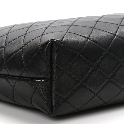 Saint Laurent Lambskin Quilted Gaby Cosmetic Pouch Black 9 of 11
