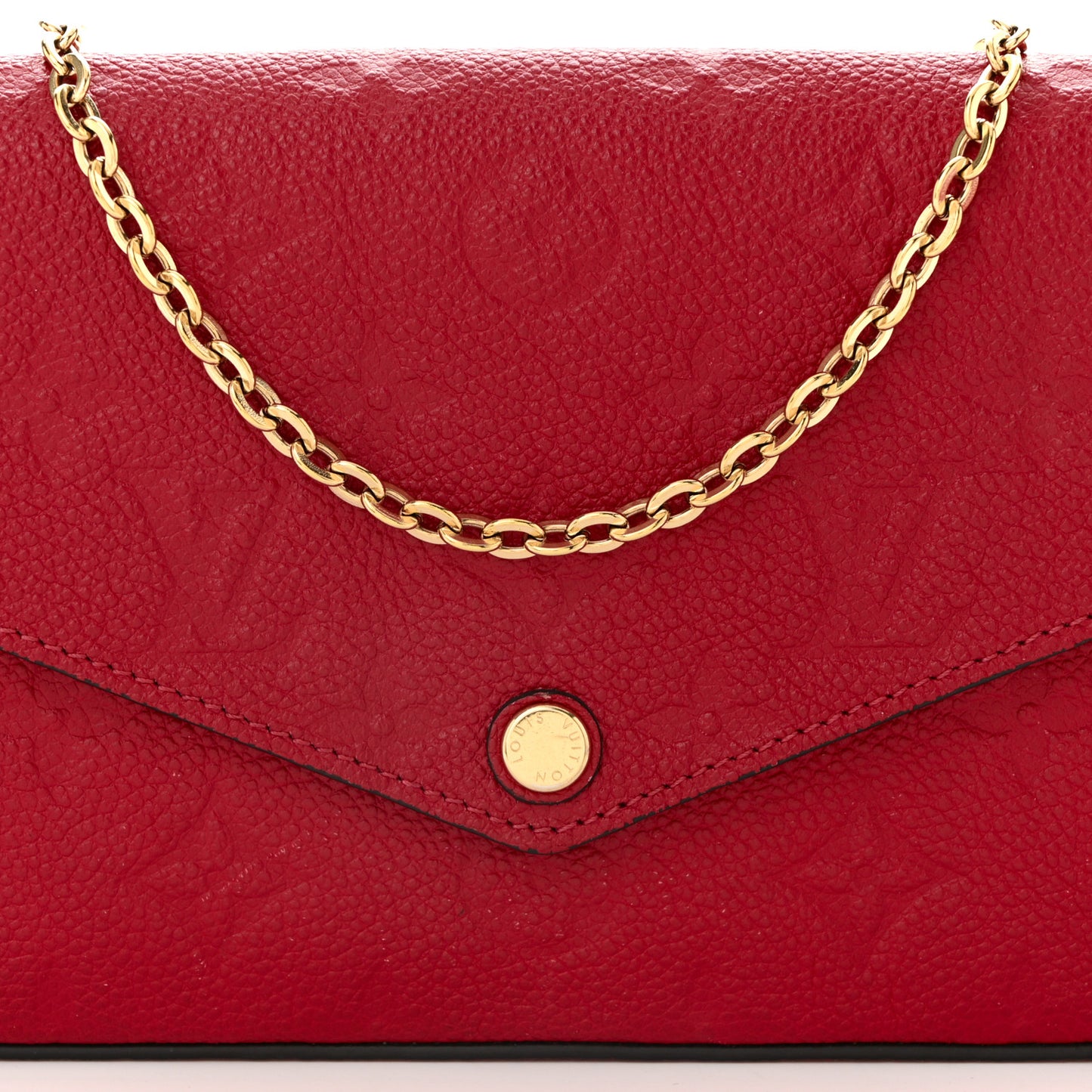 Empreinte Pochette Felicie Chain Wallet Scarlet