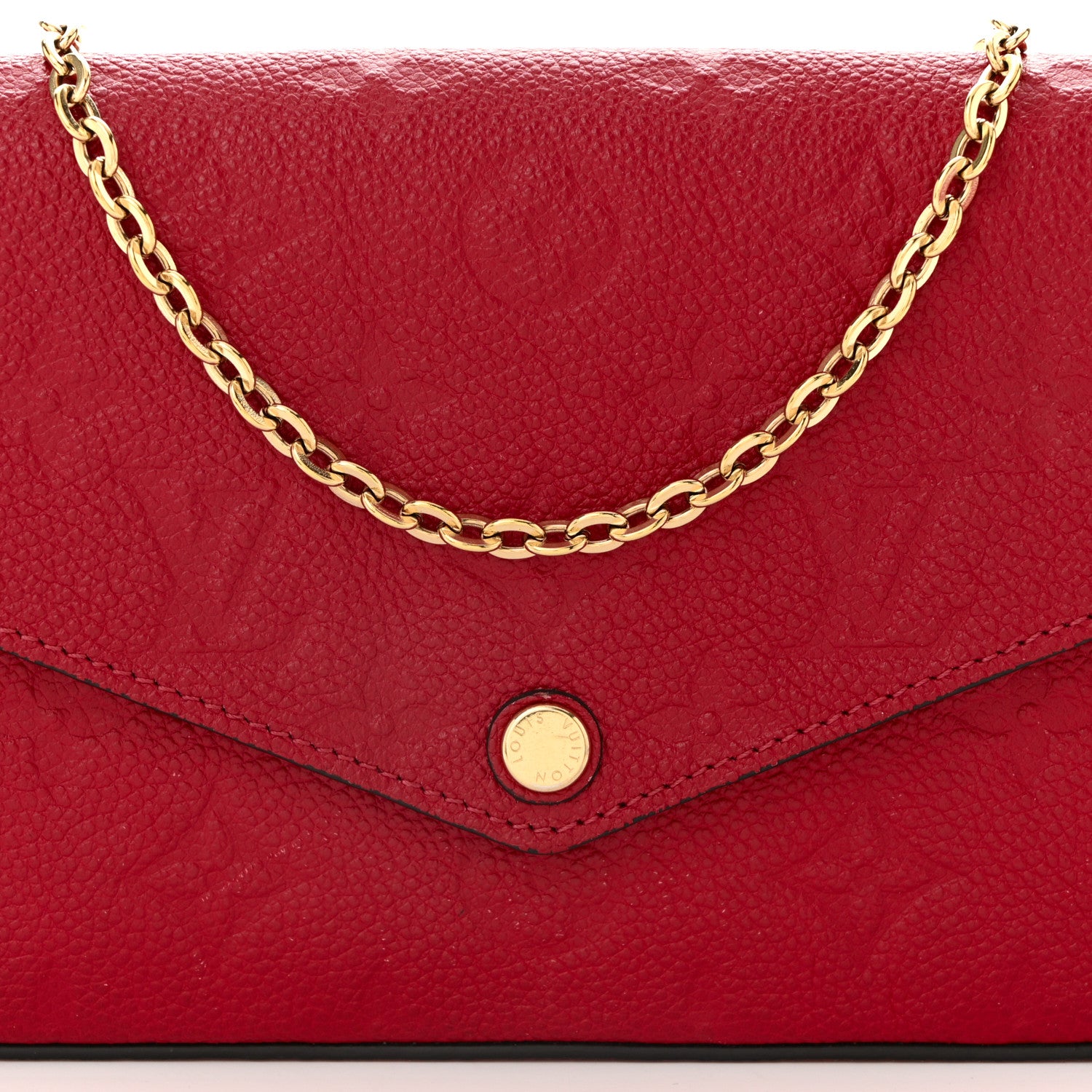 Louis Vuitton Empreinte Pochette Felicie Chain Wallet Scarlet 9 of 12