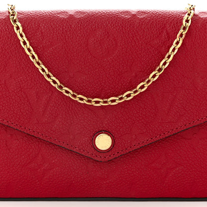 Louis Vuitton Empreinte Pochette Felicie Chain Wallet Scarlet 9 of 12