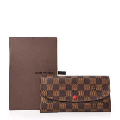 Louis Vuitton Damier Ebene Emilie Wallet Red 7 of 7