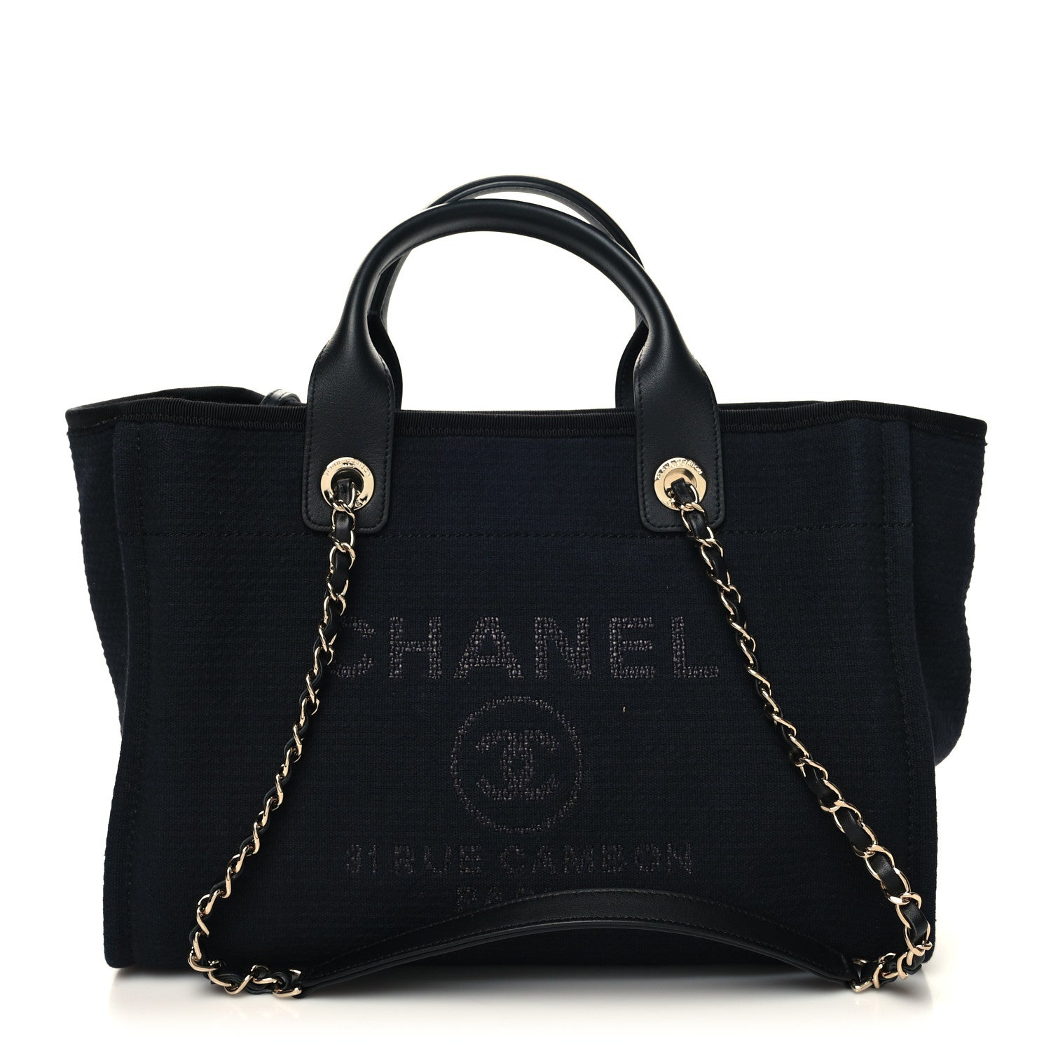 Chanel Mixed Fibers Small Deauville Tote Black 3 of 11
