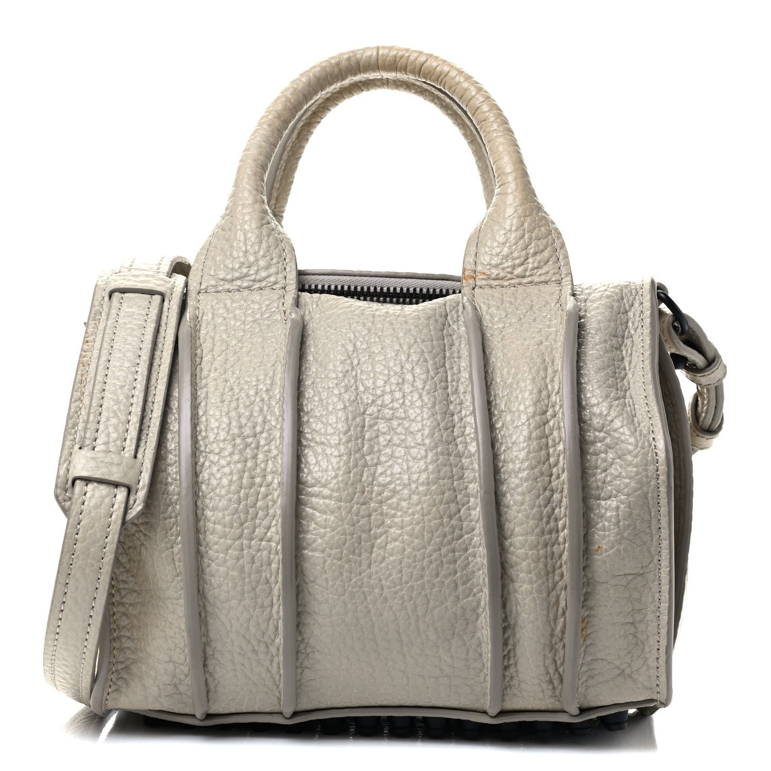 Alexander Wang Pebbled Lambskin Inside Out Rocco Matte Black Hardware Chalk 1 of 10