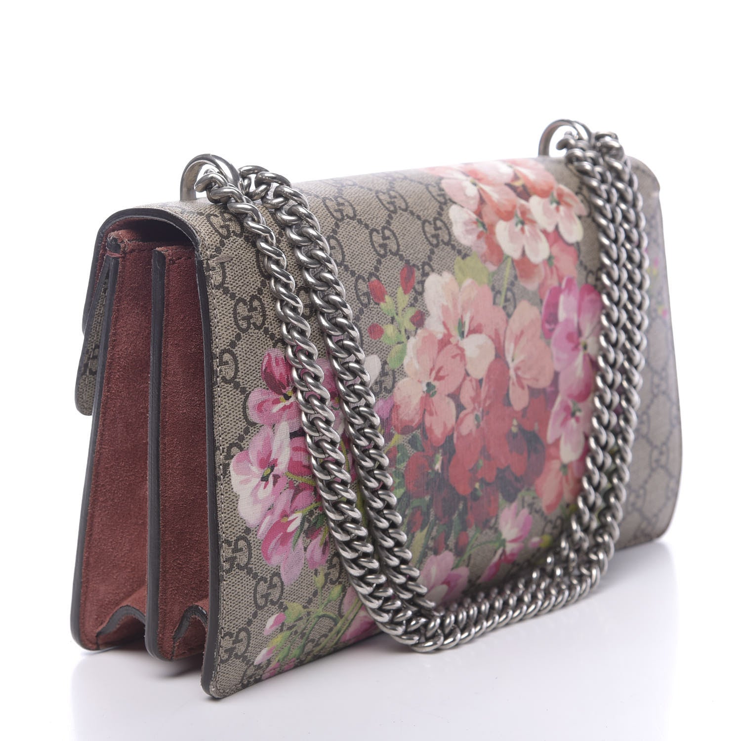 Gucci GG Supreme Monogram Blooms Small Dionysus Shoulder Bag Beige Multicolor Dry Rose 3 of 15