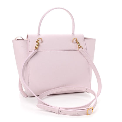 Celine Grained Calfskin Nano Belt Bag Peony 2 of 8