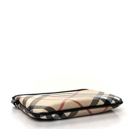 Burberry Nova Check Wristlet Pouch Black 4 of 9