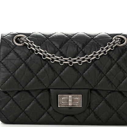 Chanel Aged Calfskin Quilted 2.55 Reissue Mini Flap Black 8 of 11