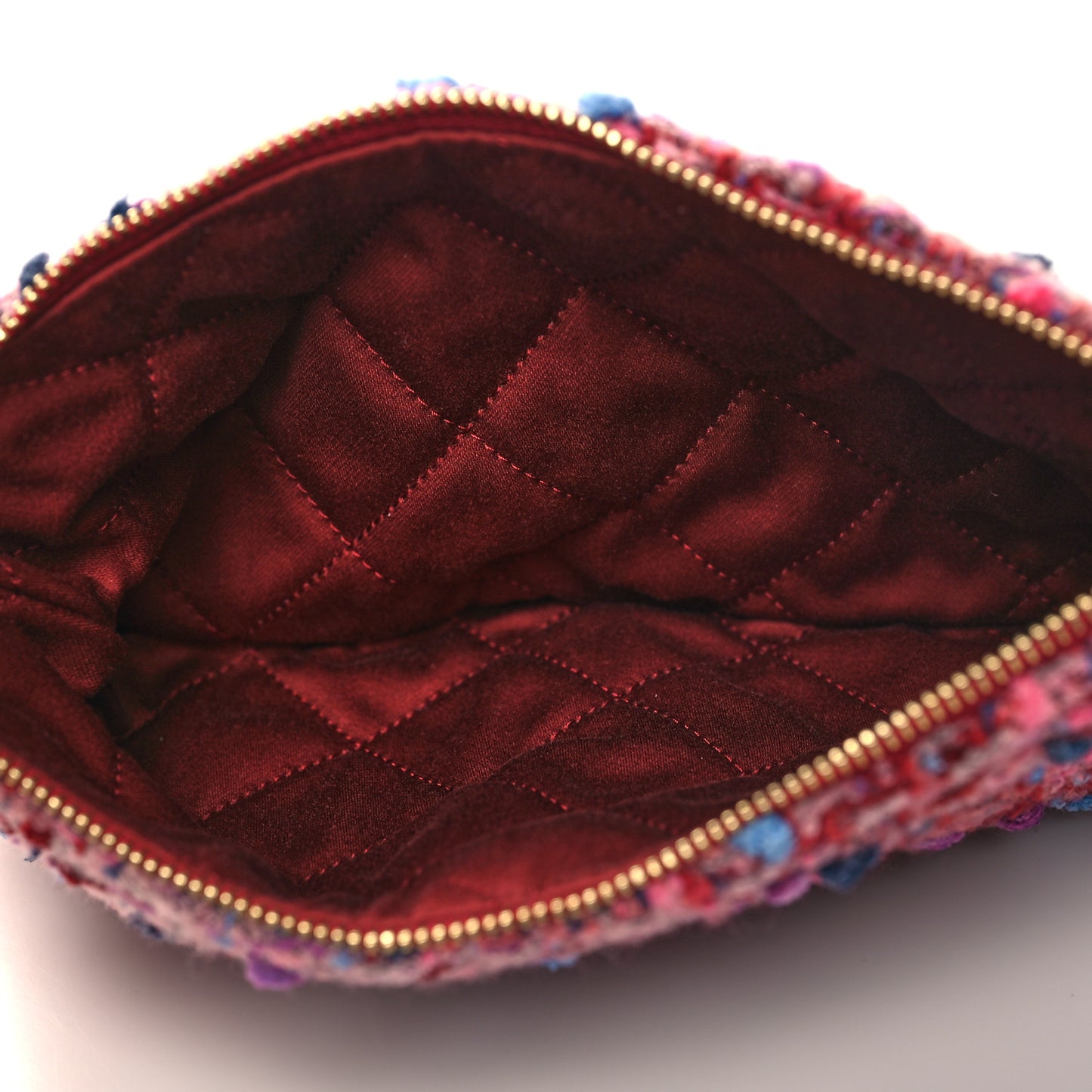 Tweed Quilted Chanel 22 Pink Burgundy