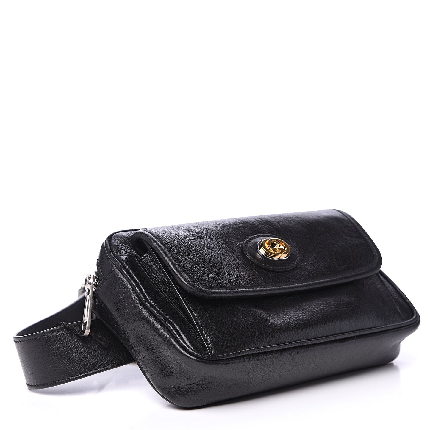Fluffy Calfskin Morpheus Belt Bag 85 34 Black