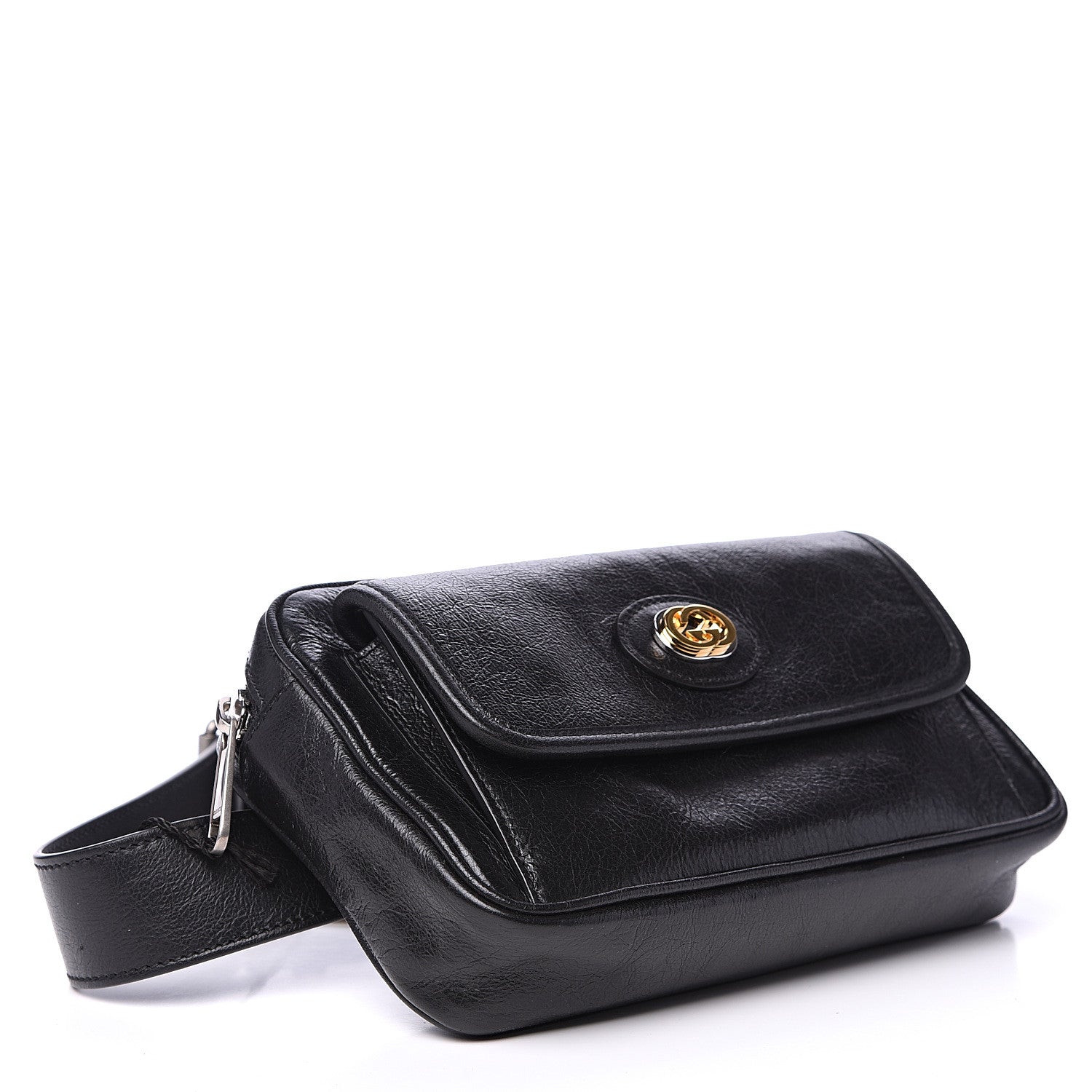 Gucci Fluffy Calfskin Morpheus Belt Bag 85 34 Black 3 of 9