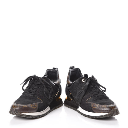 Louis Vuitton Suede Monogram Run Away Sneakers 36 Black 6 of 9