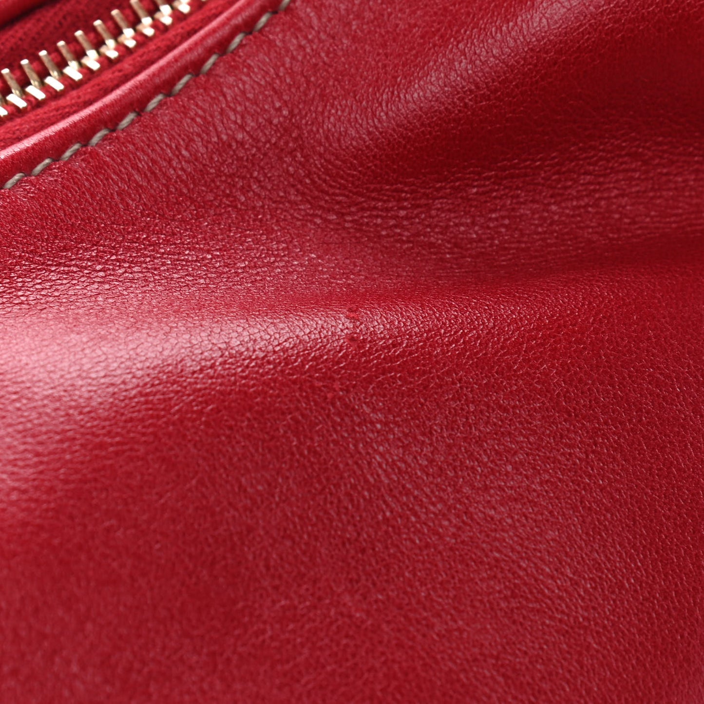 Calfskin Medium Horsebit Chain Hobo Red