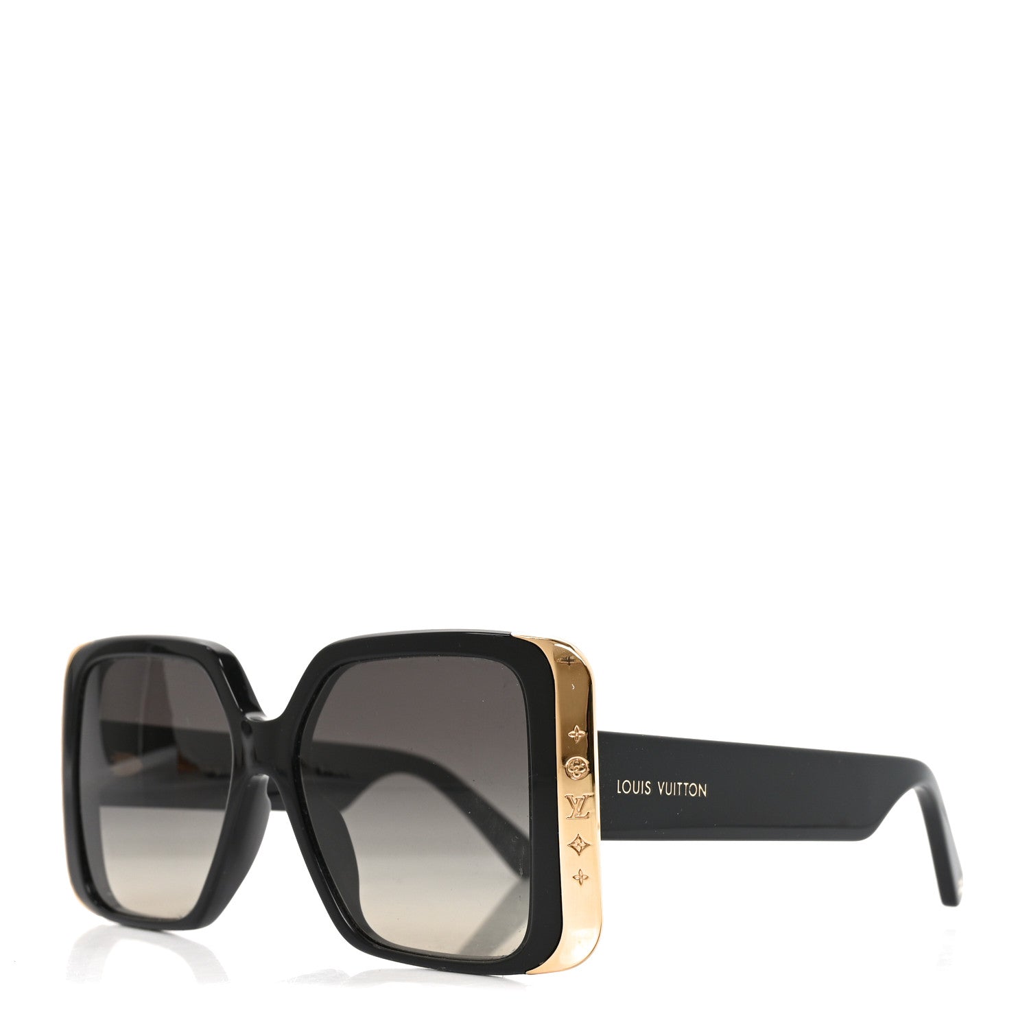 Louis Vuitton Acetate LV Moon Square Sunglasses Z1664W Black 1 of 8