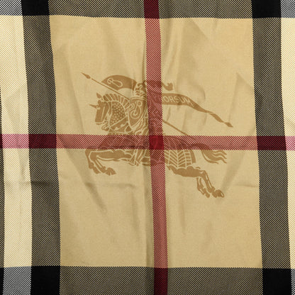 Burberry Silk Haymarket Check Square Scarf Beige Black 2 of 4