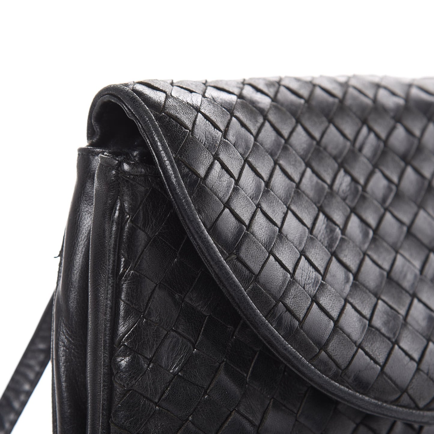 Nappa Intrecciato Crossbody Black