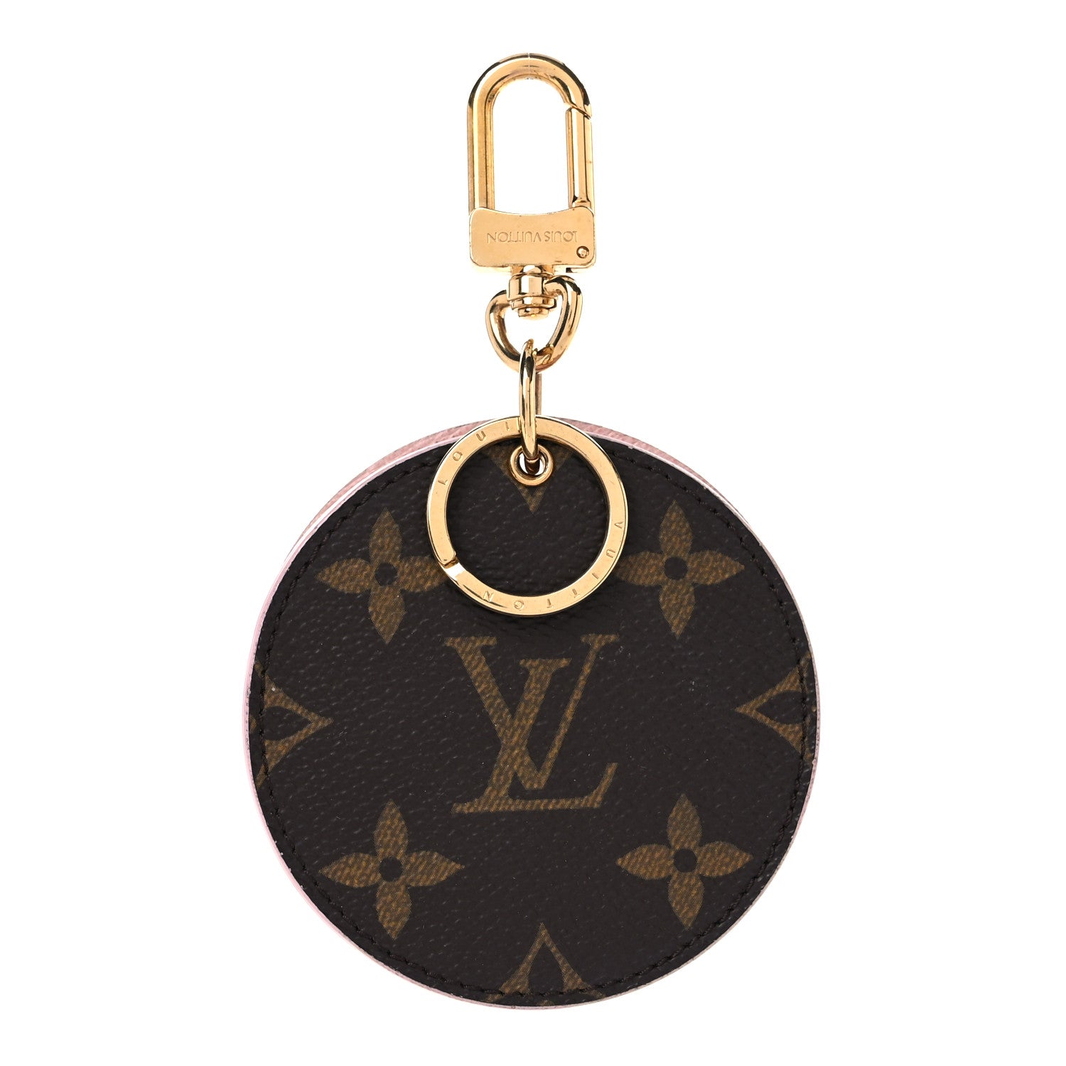 Louis Vuitton Monogram LV Mirror Bag Charm Key Holder Rose Ballerine 1 of 7