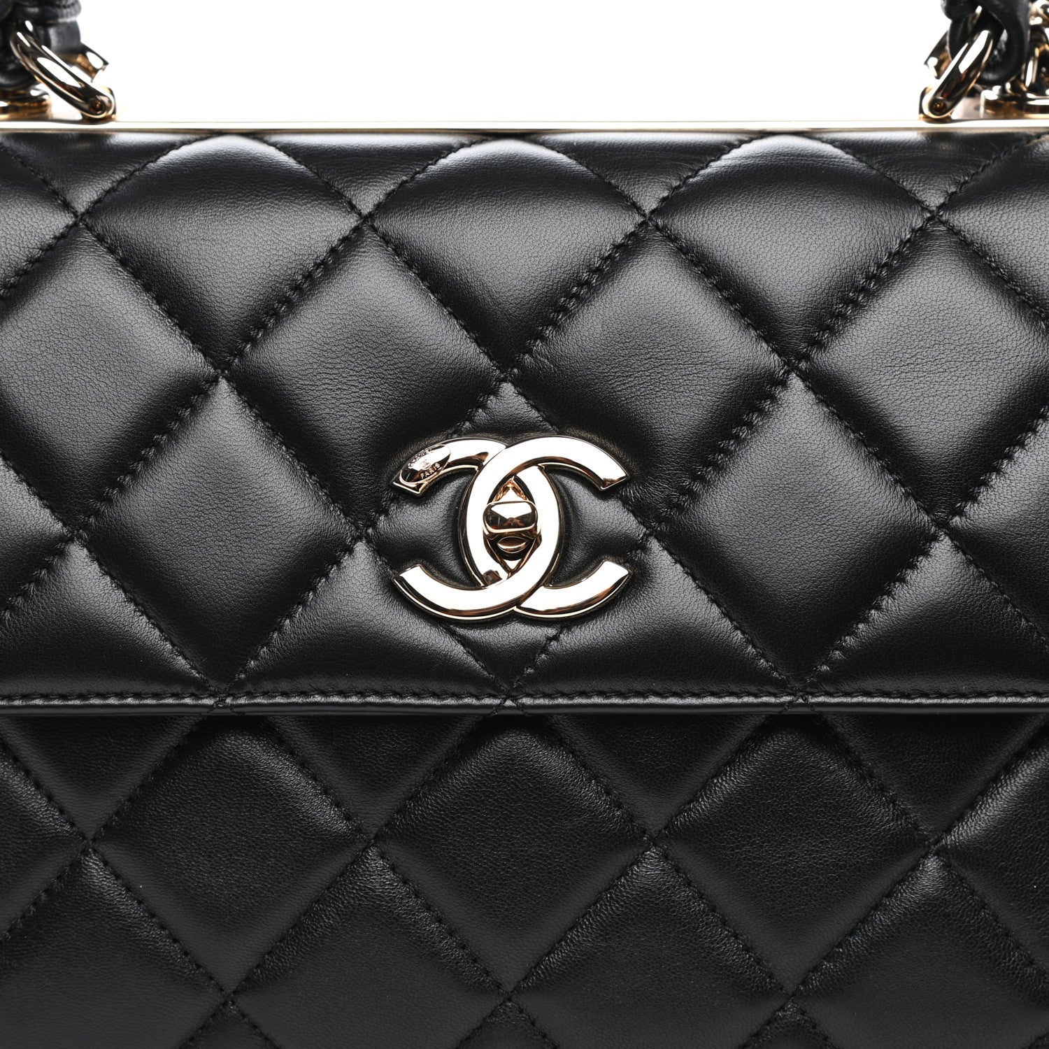 Chanel Lambskin Quilted Small Trendy CC Dual Handle Flap Bag Black 9 of 12