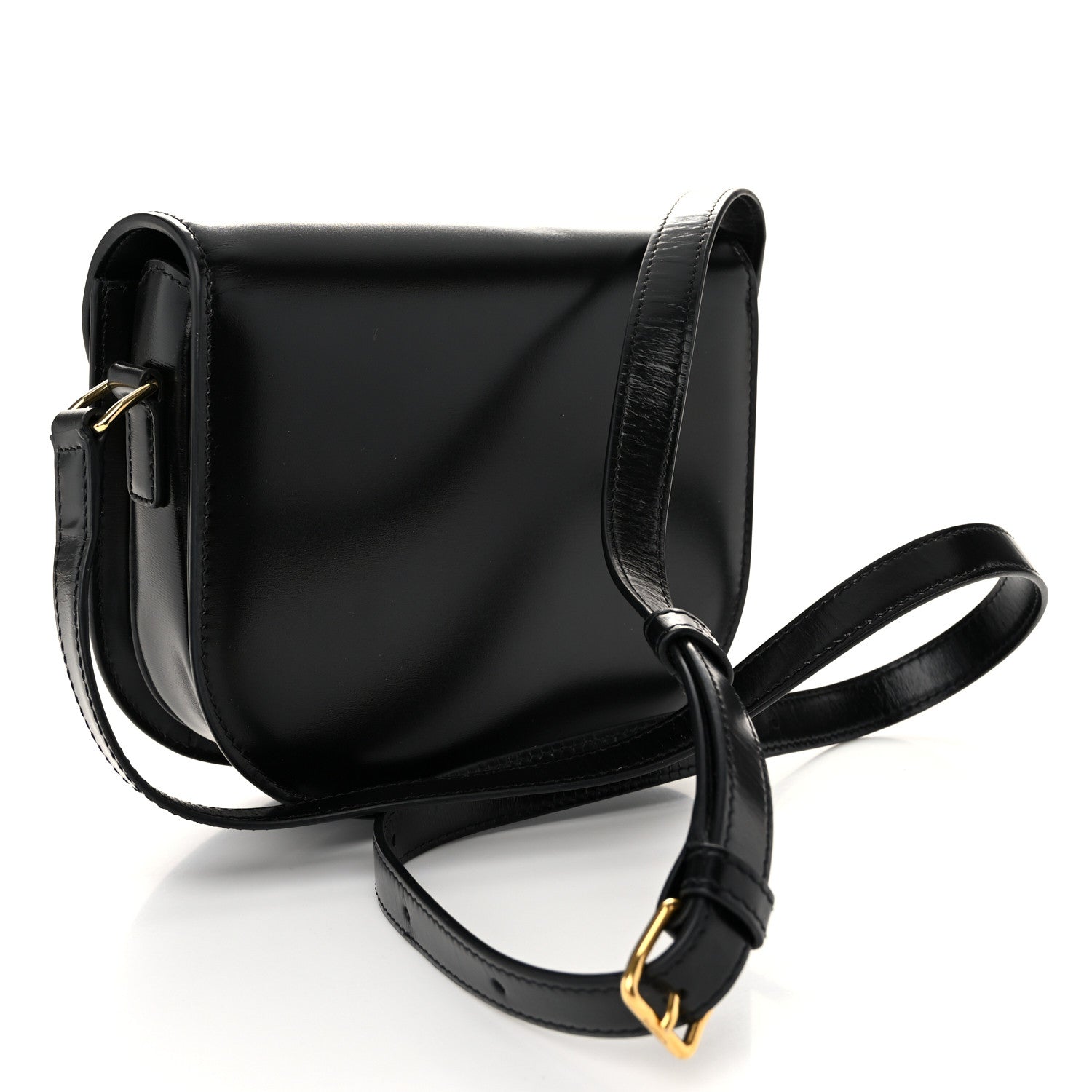 Celine Shiny Calfskin Besace Clea Triomphe Black 3 of 10