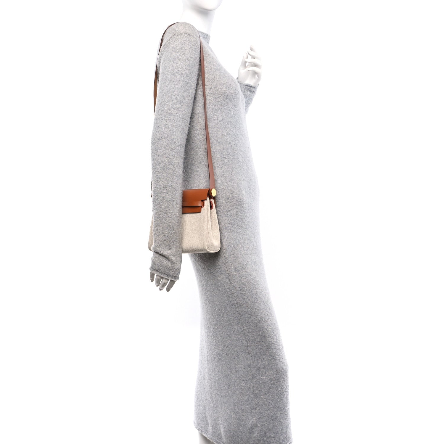 Hermes Military Toile Vache Hunter Herbag Zip Retourne 20 Ecru Beige Fauve 2 of 11