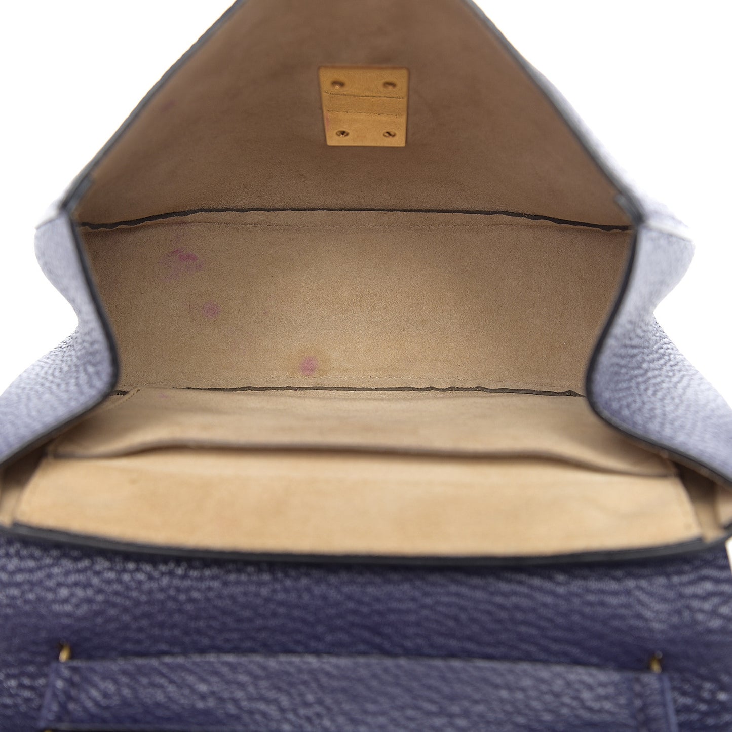 Grained Lambskin Drew Shoulder Bag Royal Navy