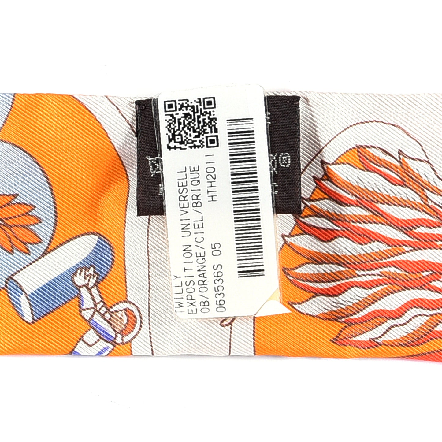 Silk Exposition Universelle Twilly Orange Ciel Brique