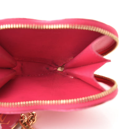 Louis Vuitton Vernis Heart Coin Purse Rose Pop 5 of 9