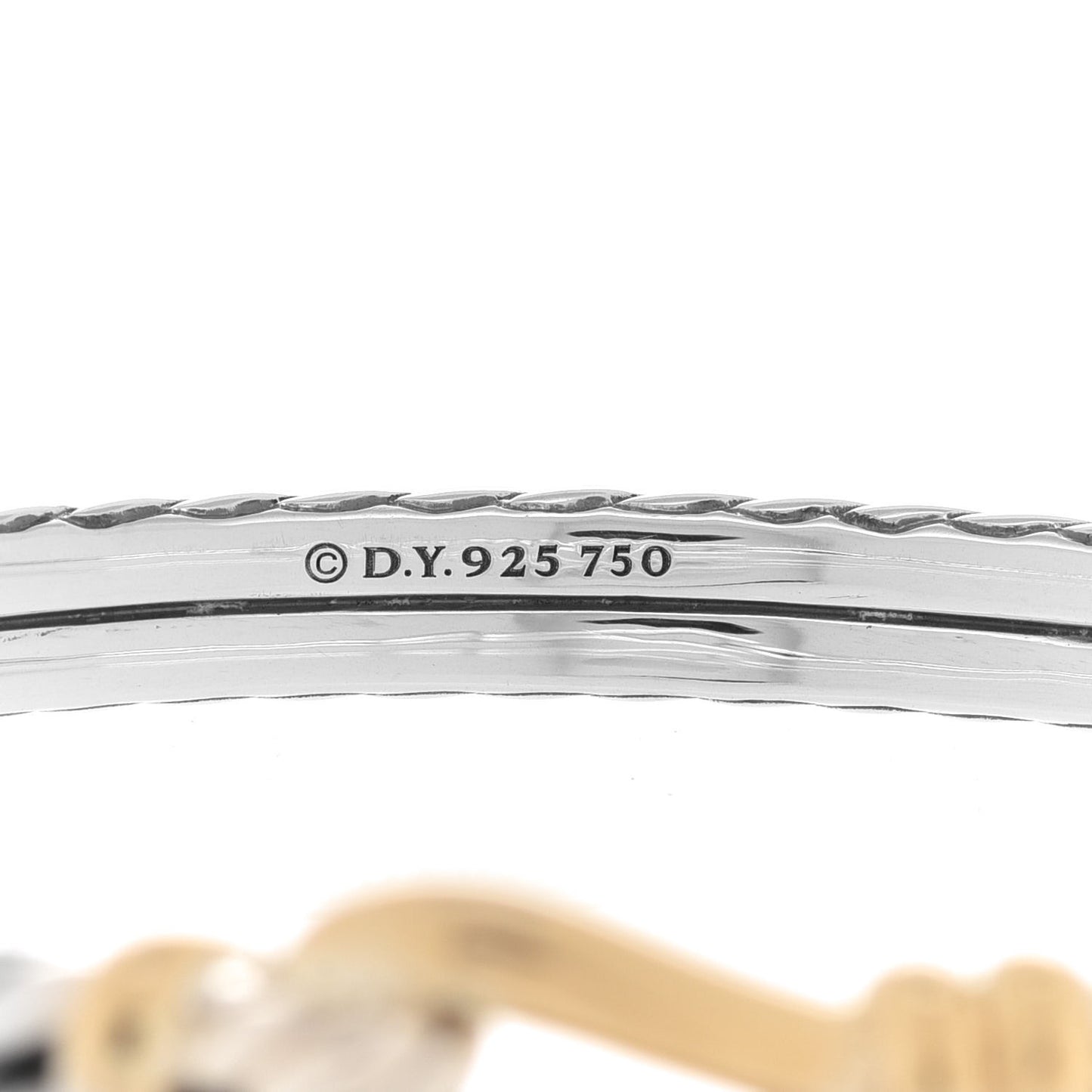 Sterling Silver 18K Yellow Gold 11mm Thoroughbred Loop Bracelet