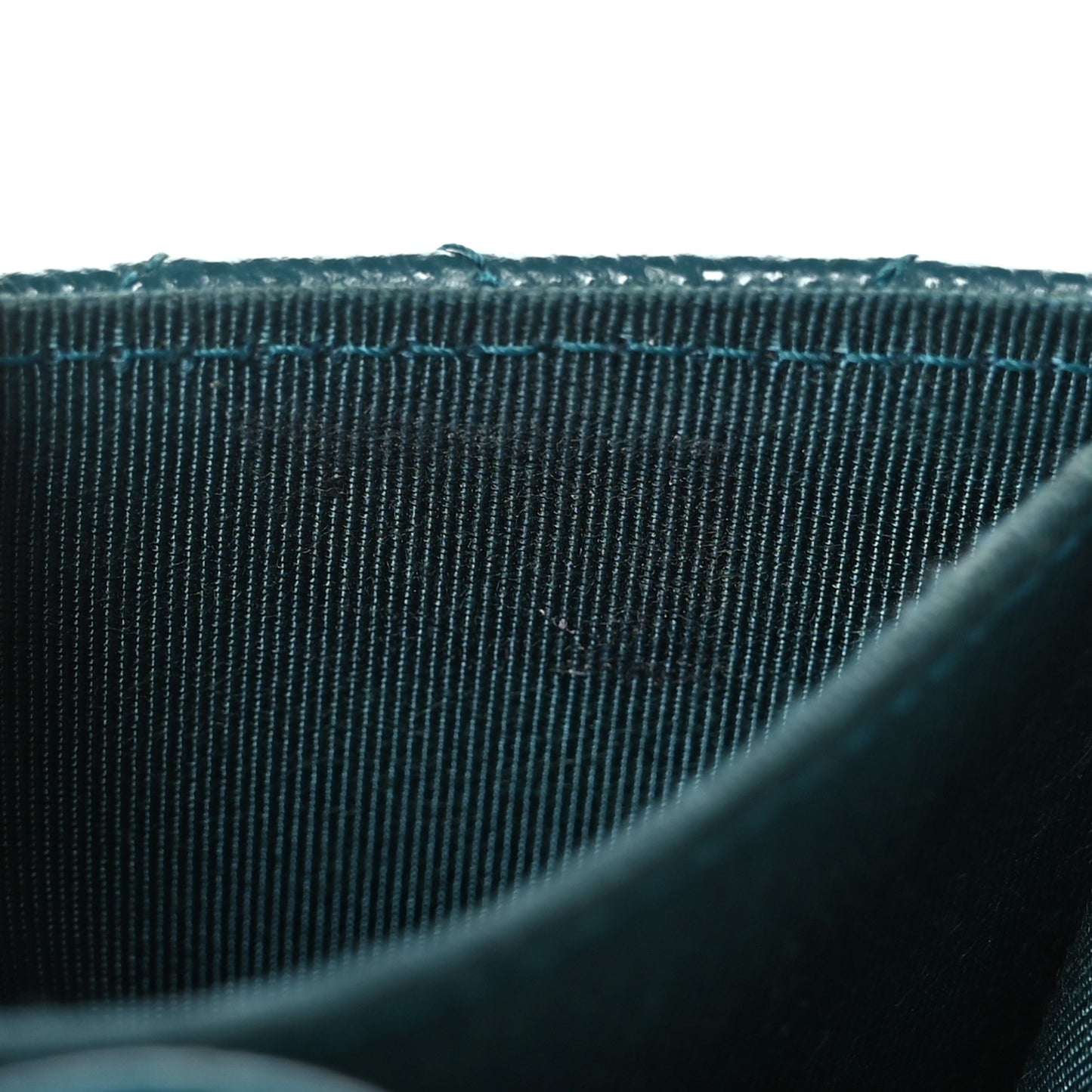 Caviar Quilted Card Holder Wallet Dark Turquoise