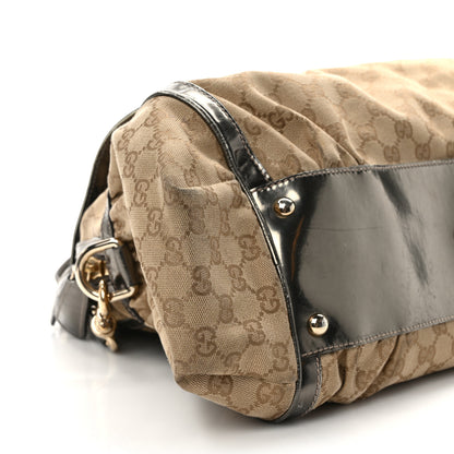 Gucci Monogram Pop Bamboo Large Top Handle Tote Pewter 8 of 14