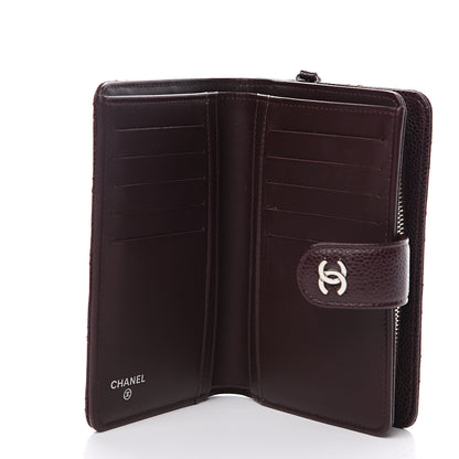 Chanel Caviar Quilted Zipped Pocket Wallet Burgundy 4 of 8