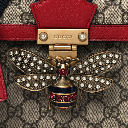 Gucci GG Supreme Monogram Small Queen Margaret Top Handle Bag Red 10 of 12