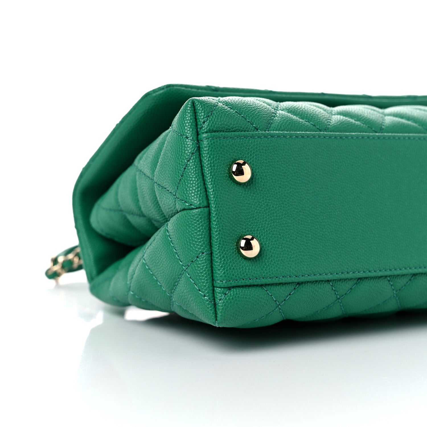 Chanel Caviar Quilted Mini Coco Handle Flap Green 5 of 10