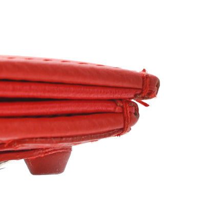 Balenciaga Matte Goatskin Rubber Covered Classic Hardware Card Case Rouge Coquelicot 8 of 9