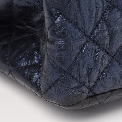 Chanel Metallic Aged Calfskin Quilted 2.55 Reissue 228 Flap Blue 10 of 16