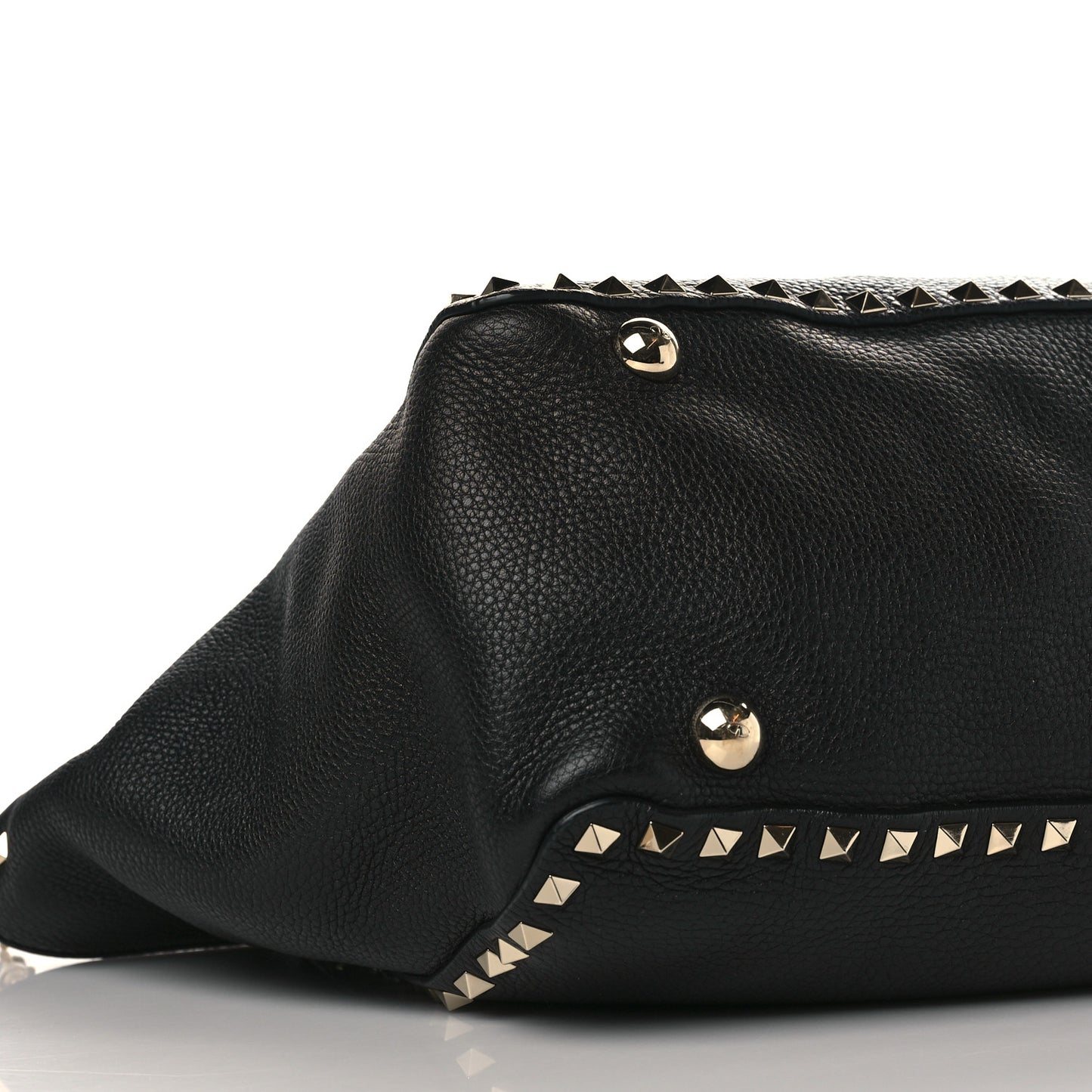 Alce Printed Calfskin Medium Rockstud Tote Black