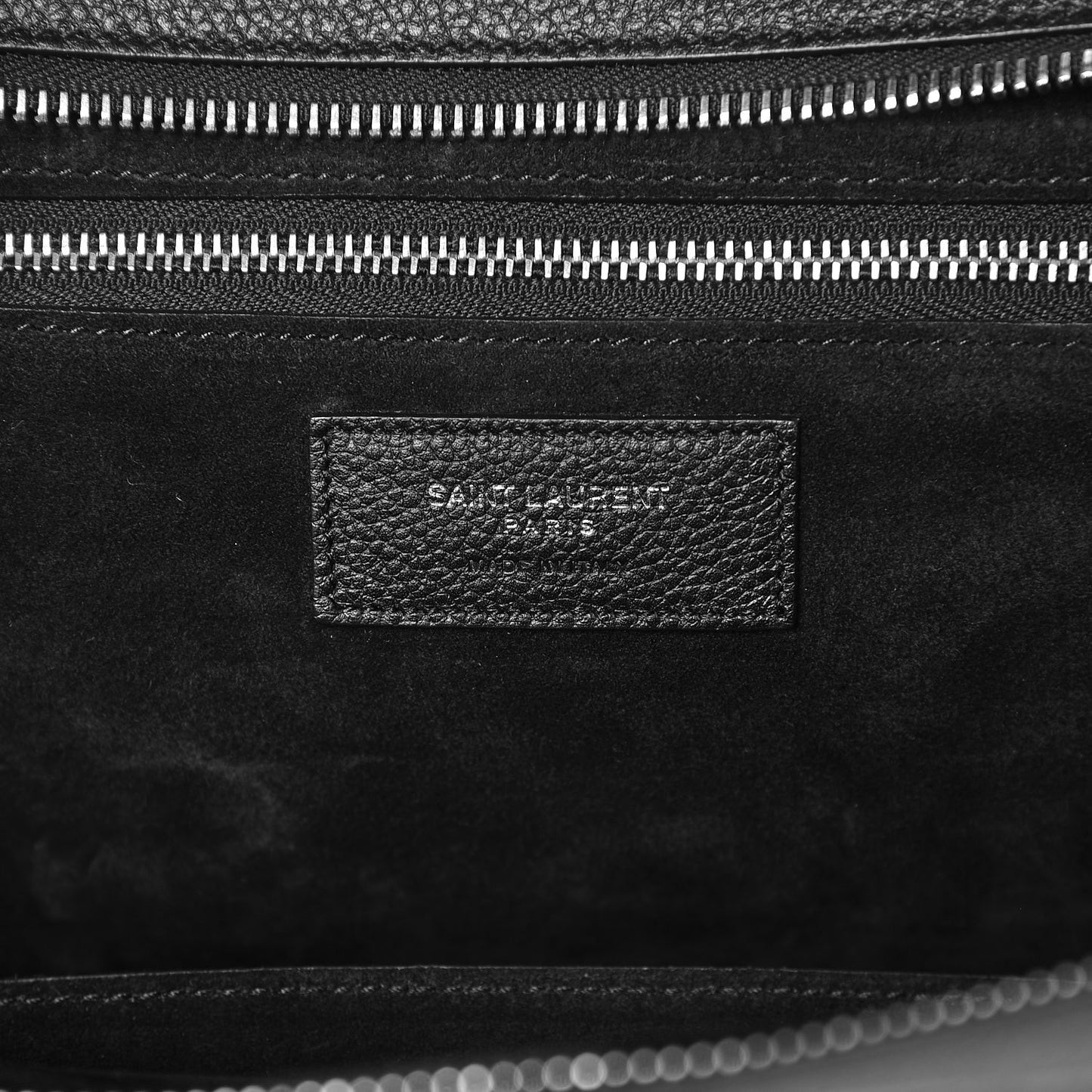 Grained Calfskin Suede Medium Cabas Rive Gauche Black