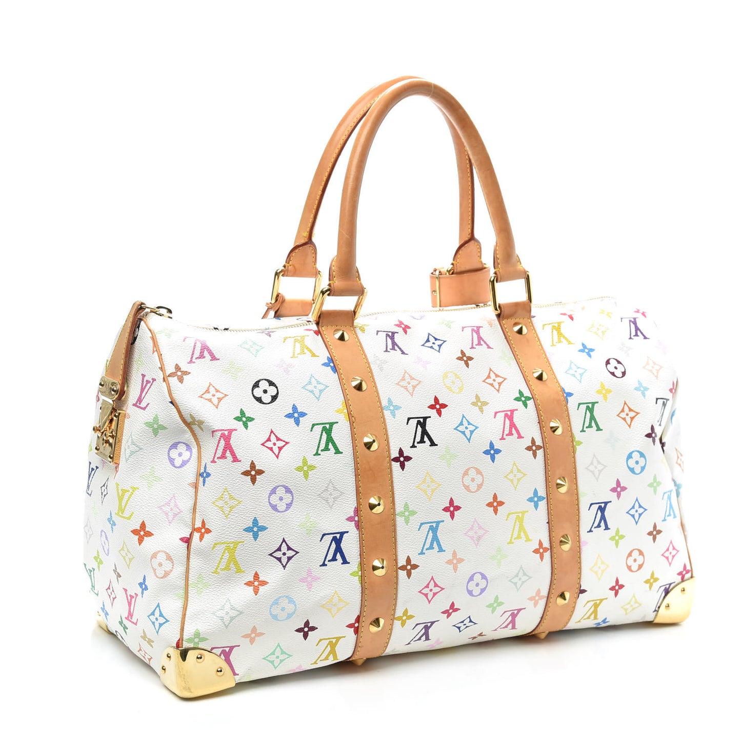 Monogram Multicolor Keepall 45 White