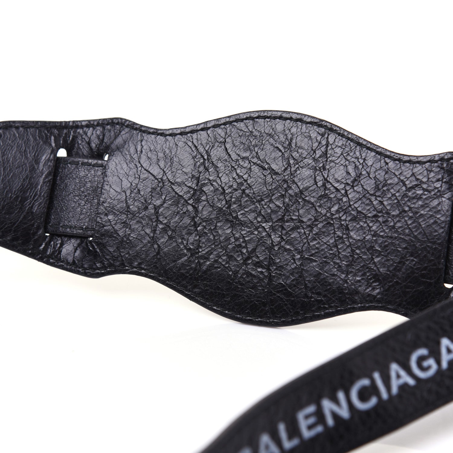 Balenciaga Agneau Classic Silver Hardware S City Logo Strap Black White 15 of 16