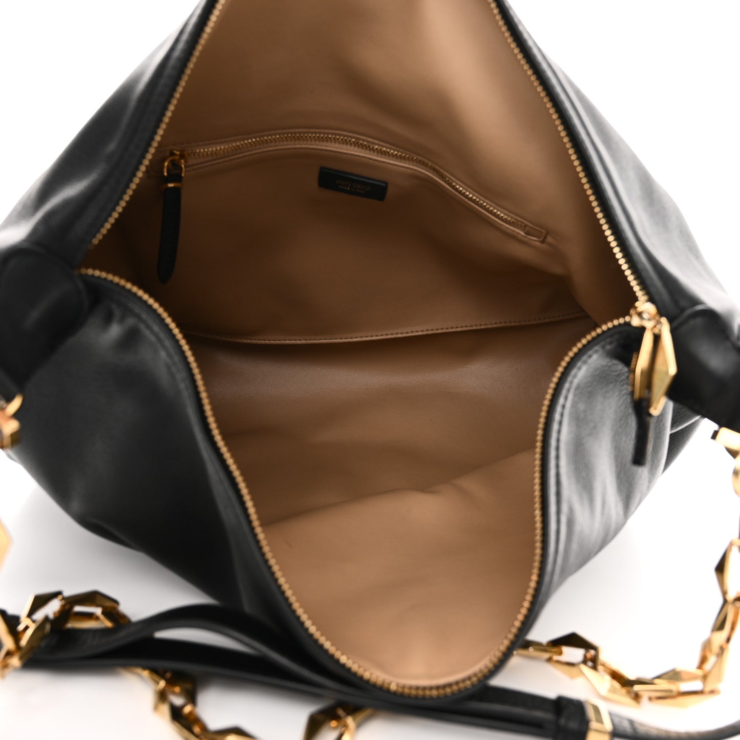 Soft Calfskin Medium Diamond Hobo Black