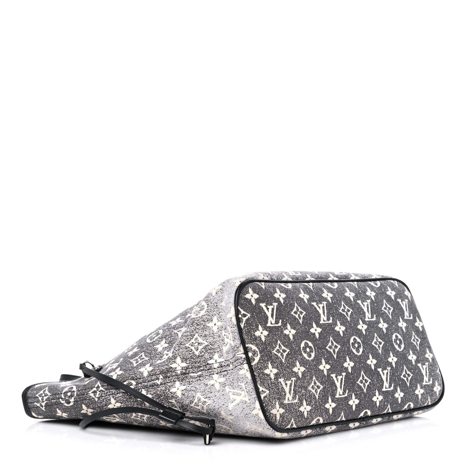 Louis Vuitton Denim Monogram Jacquard Neverfull MM Grey 5 of 9